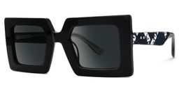 Tiffaney Square Black Glasses1
