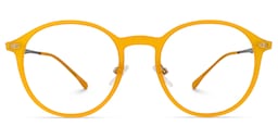Dolores Round Yellow Glasses0