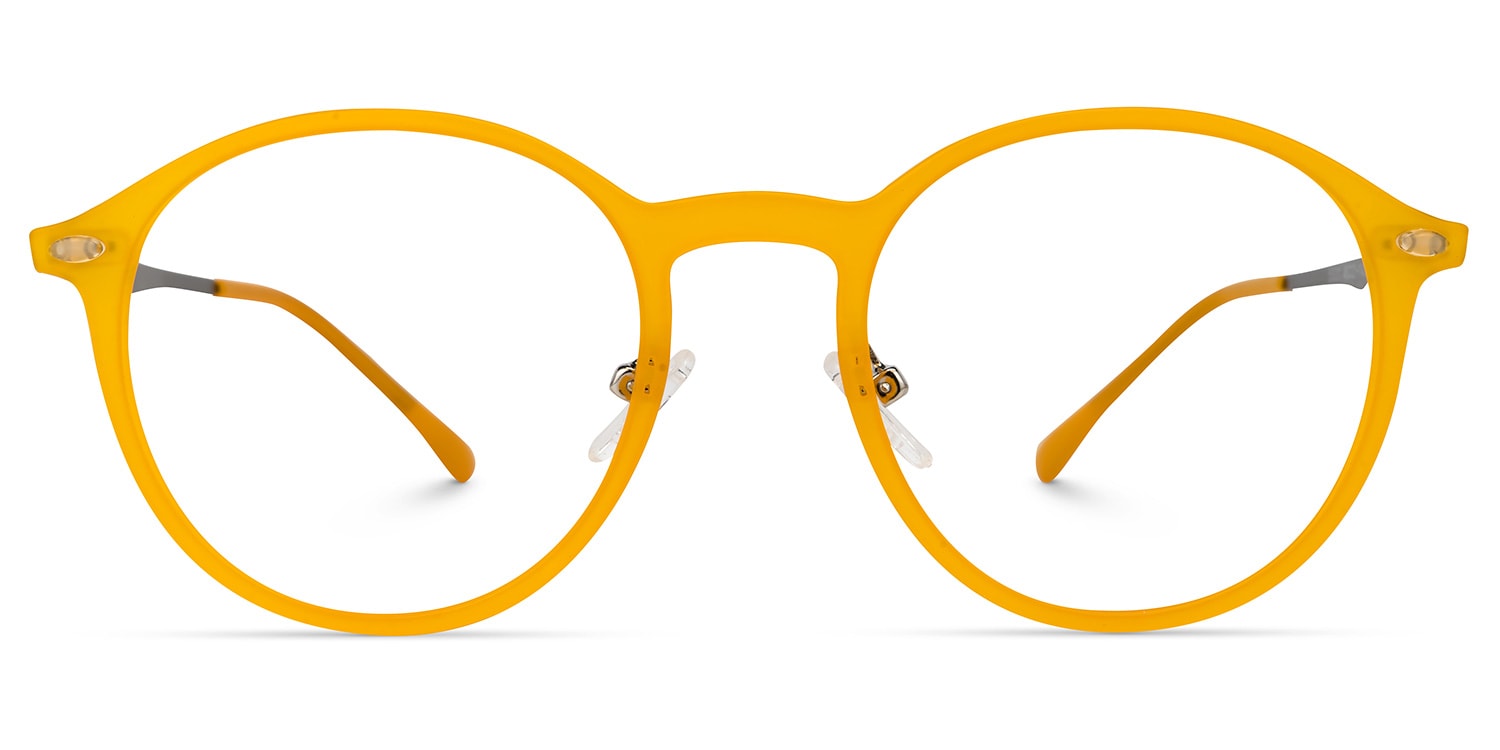 Dolores Round Yellow Glasses0