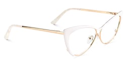 Ellen Cateye White Glasses3