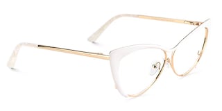 Ellen Cateye White Glasses3