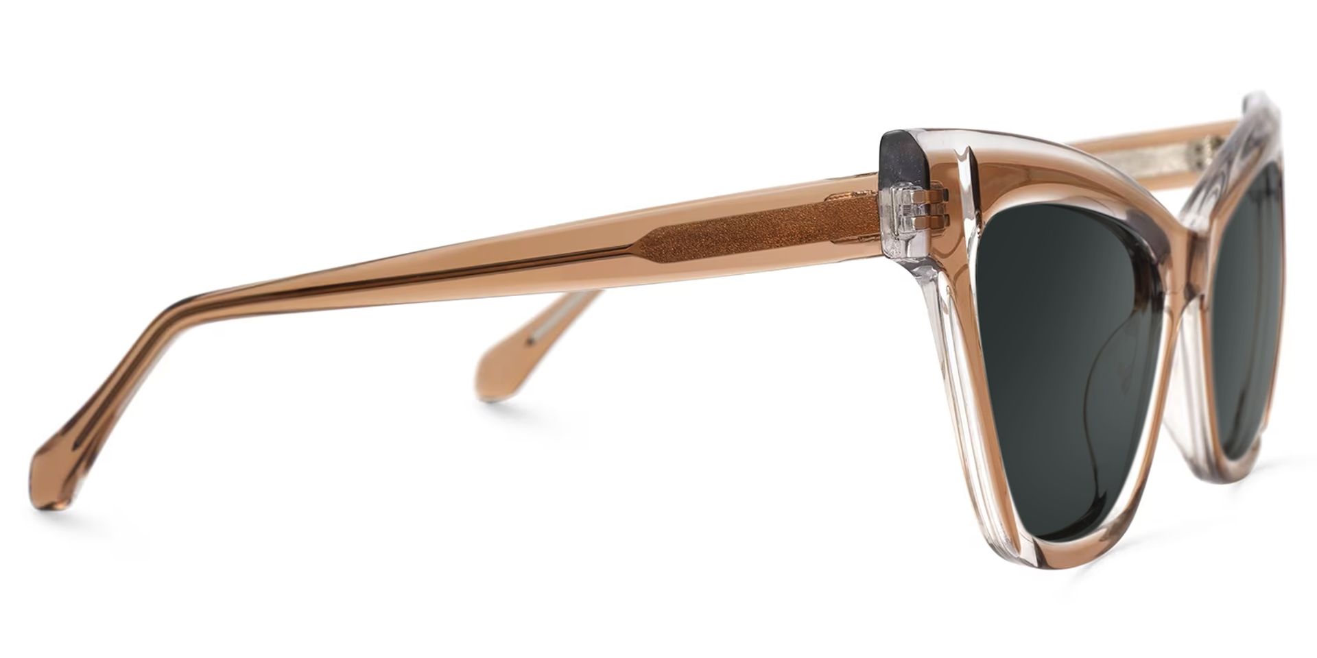 Saucie Light Brown Cat eye Frame Sunglasses | Zeelool2