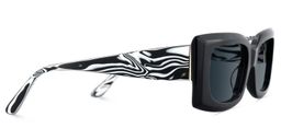 Orduno Black Rectangle Sunglasses3