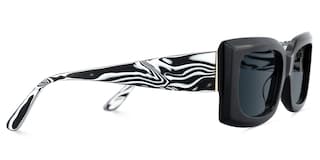 Orduno Rectangle Black Sunglasses3