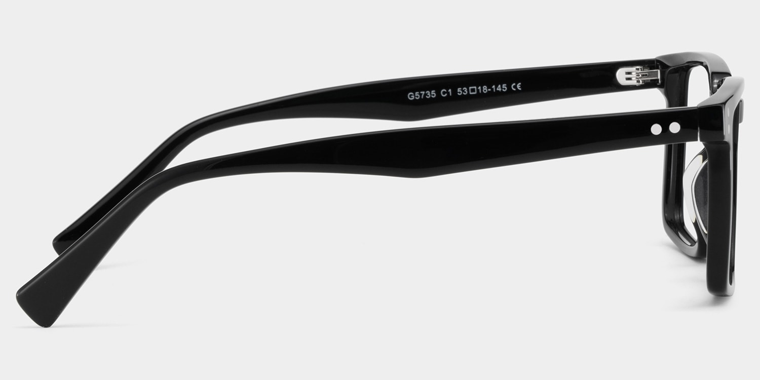 Griffin Rectangle Black Glasses4