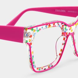 Zerica Rose Red Square Glasses6