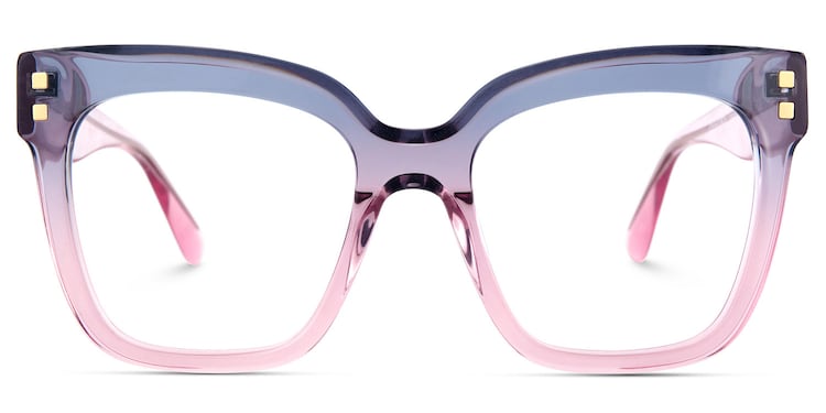 Minguela Square Gray Pink Glasses