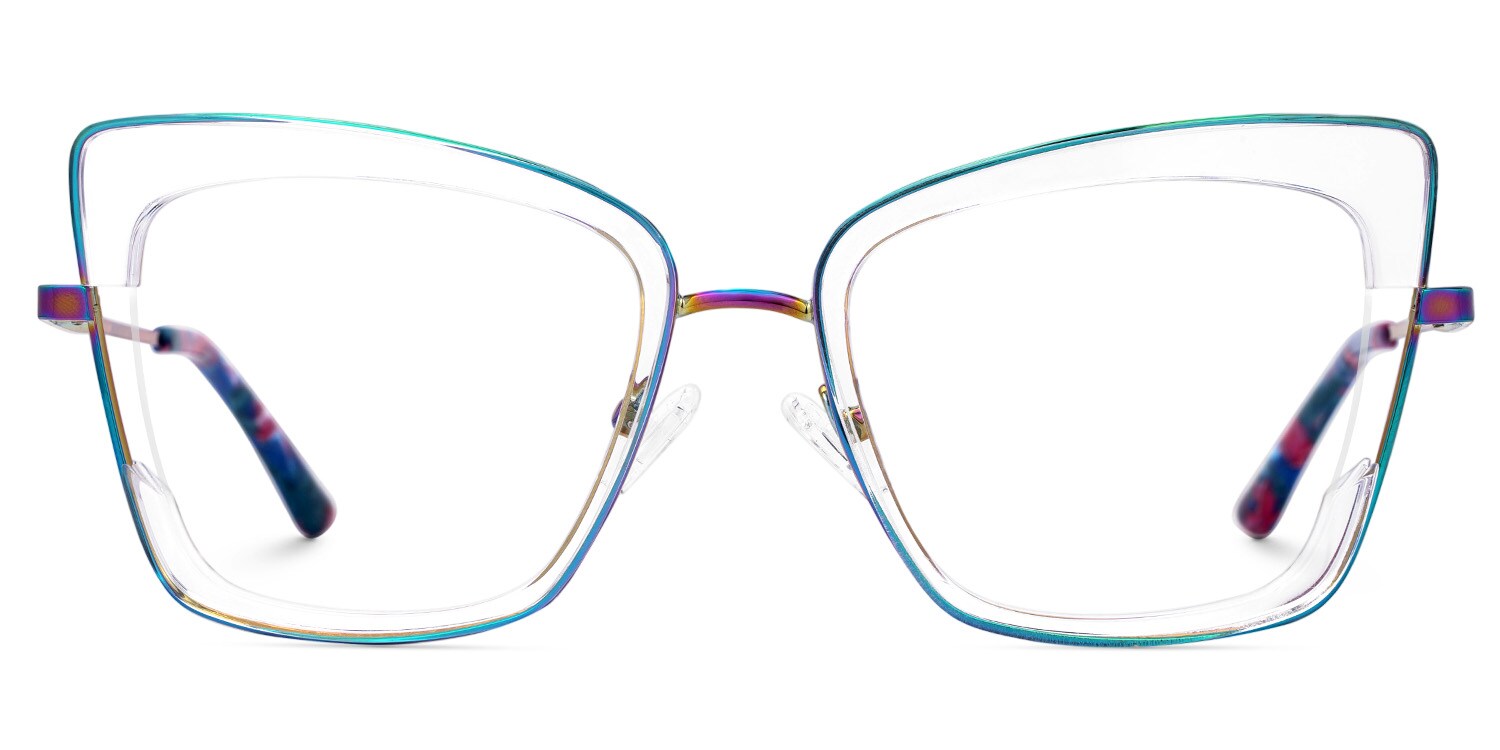 Jeanie Iridescent Eyeglasses with Butterfly Design0