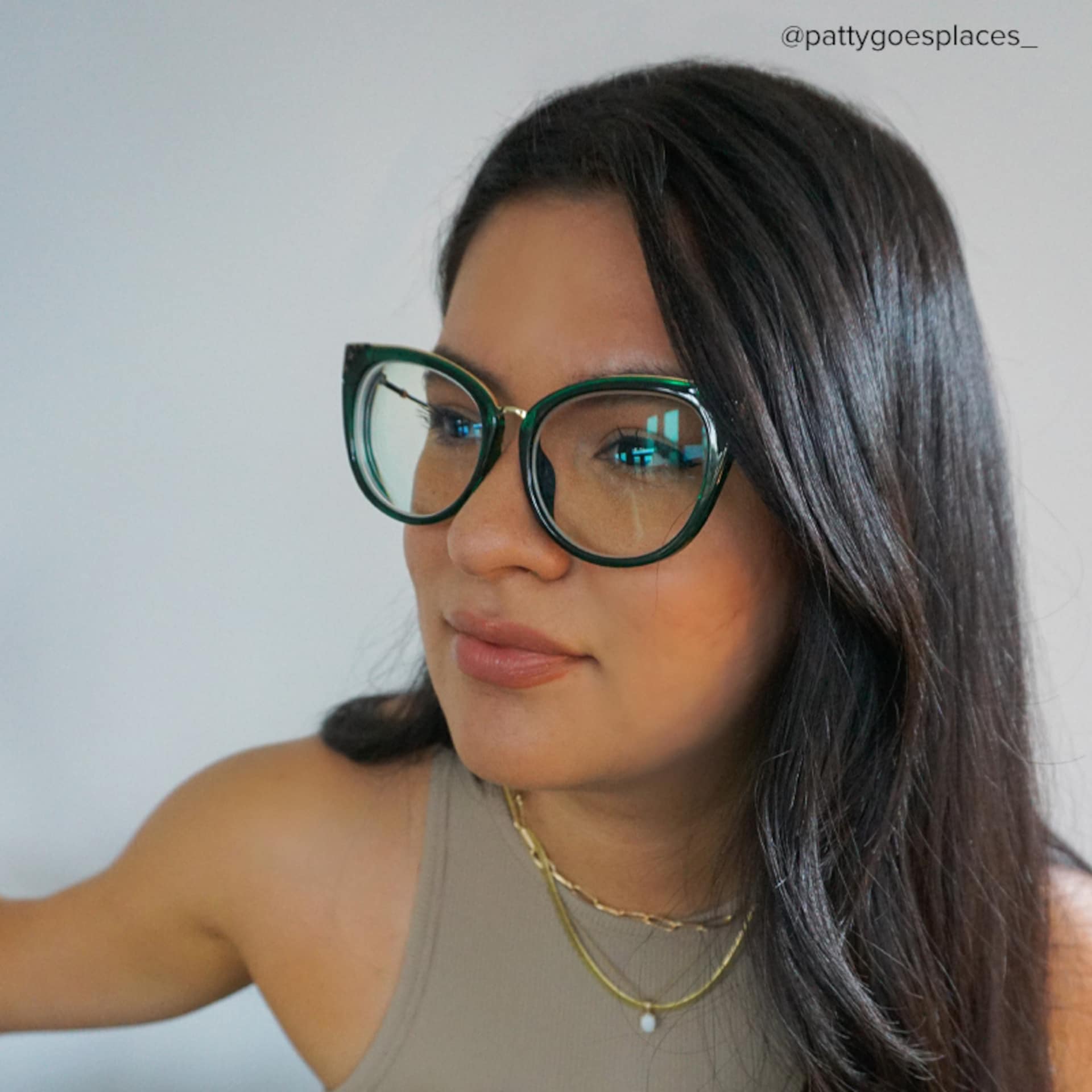 Dalton Cat Eye Dark Green Frame Glasses | Zeelool6