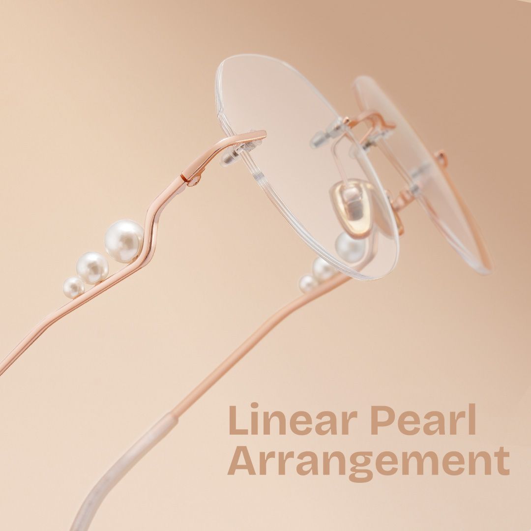 Wyatt Eyeglasses in Geometric Rose Gold Frame | Zeelool1