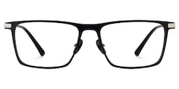 Lincoln Rectangle Black Glasses3