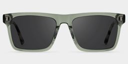 Henry Rectangle Gray Green Glasses0