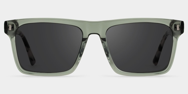 Henry Rectangle Gray Green Glasses