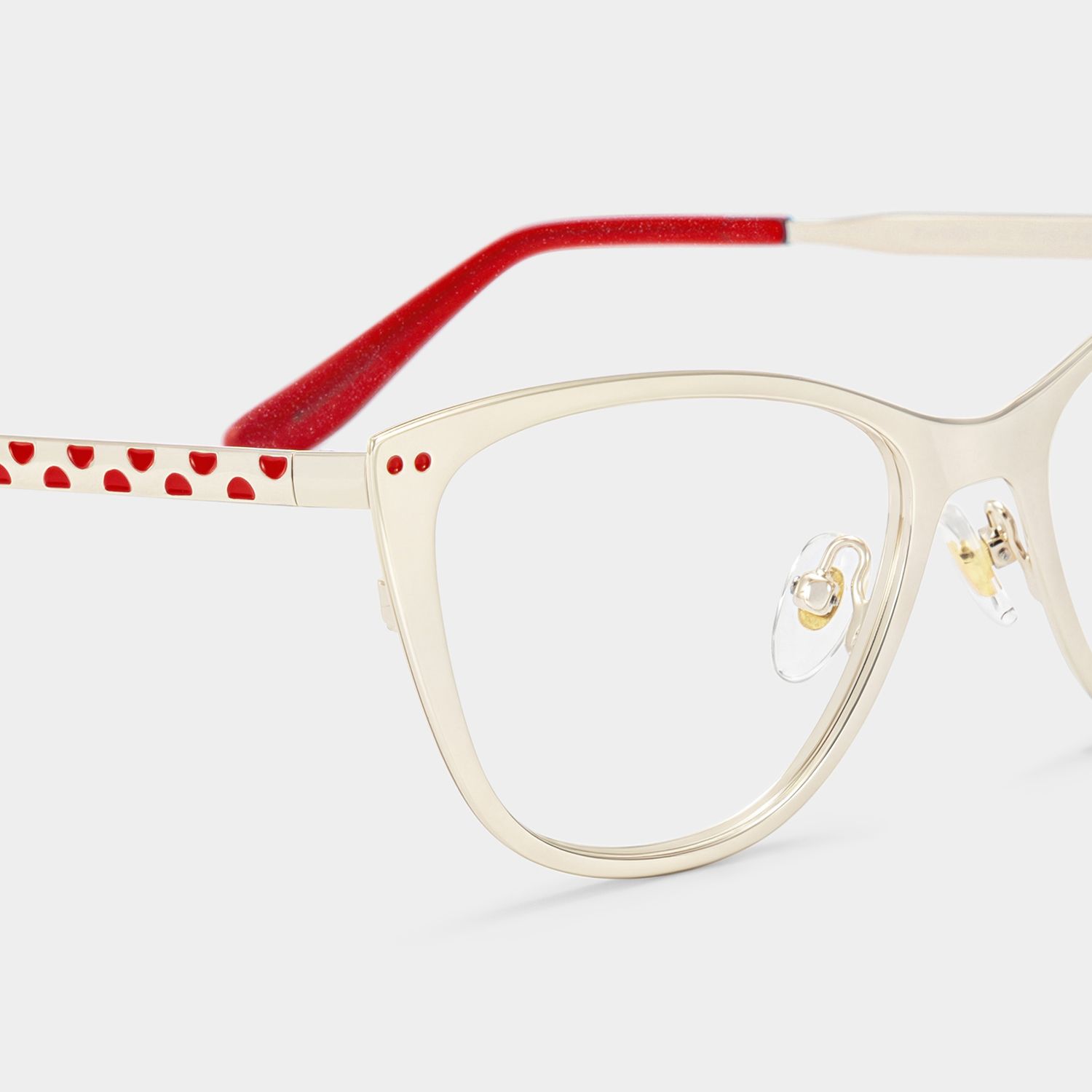 Katherine Light Gold Cat-Eye Glasses | ZEELOOL5