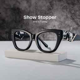 Skylar Butterfly Black Glasses2