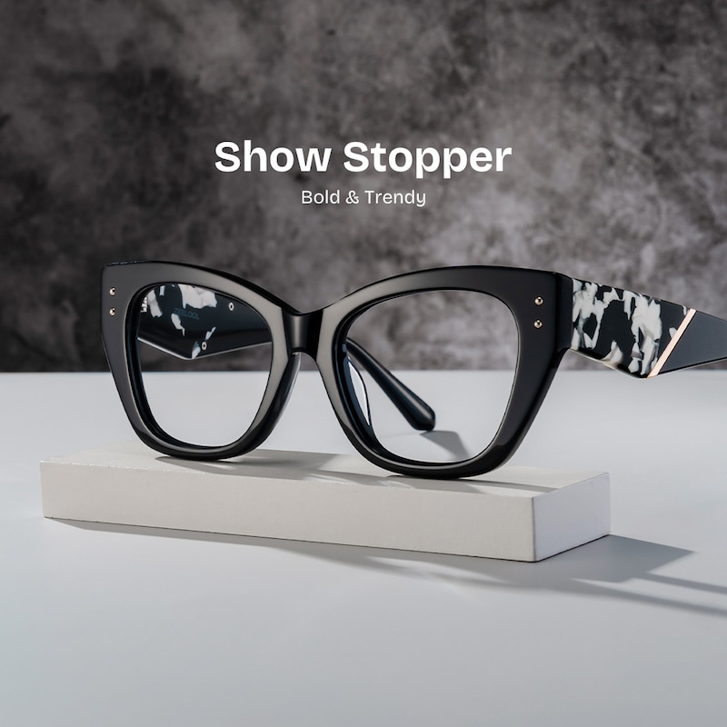 ZEELOOL Skylar Butterfly Black Glasses