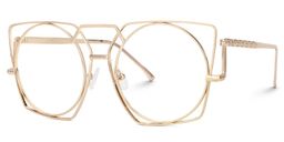 Ybarra Geometric Gold Glasses1