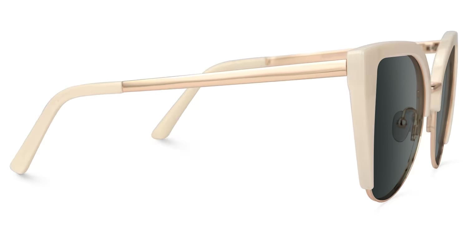 Brewer White Frame Sunglasses and Cat Eye Design2