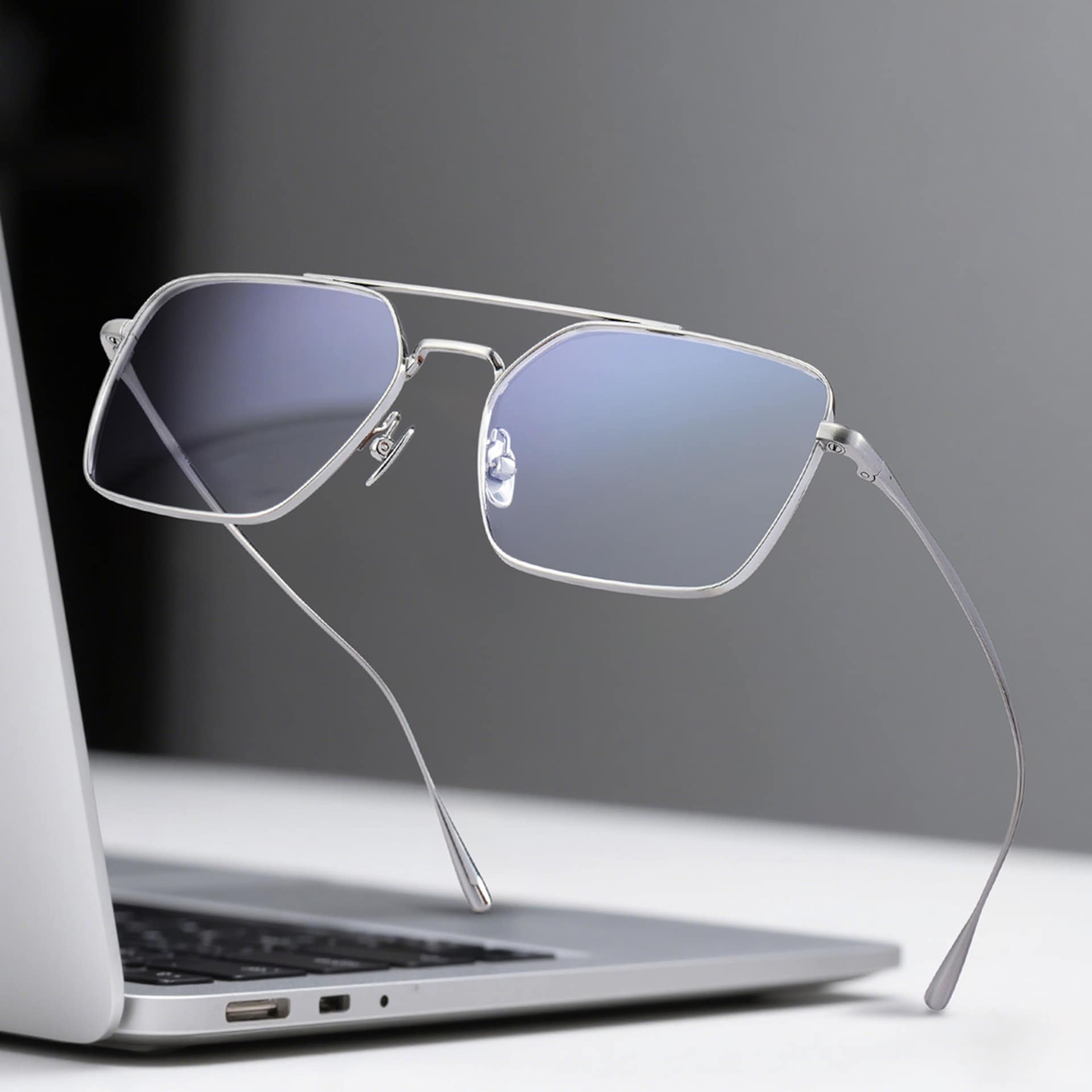 Jensen Eyeglasses in Aviator Sliver Frame | Zeelool1