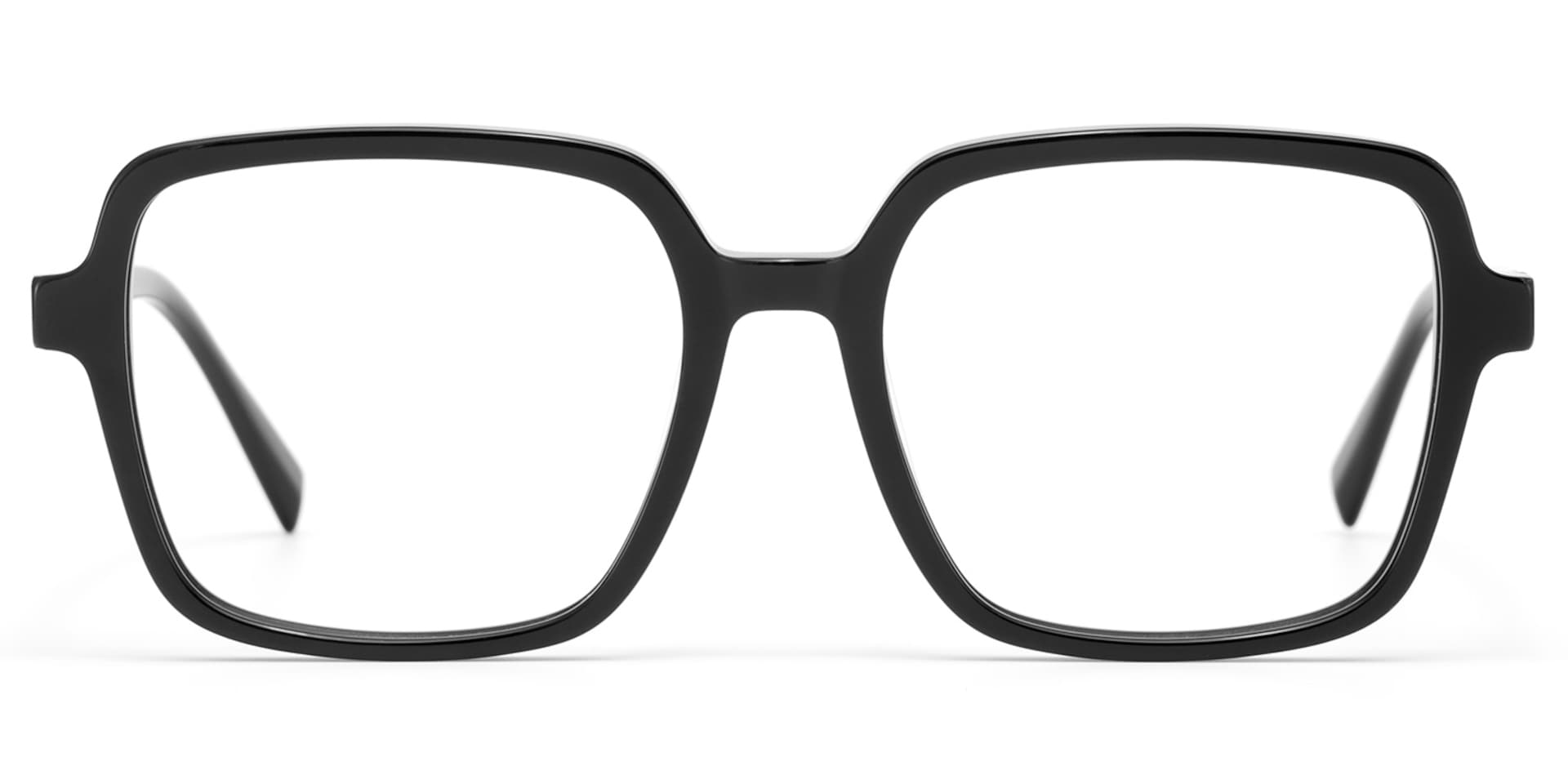 Square Black Eyeglasses- Ember Acetate Frame Glasses0