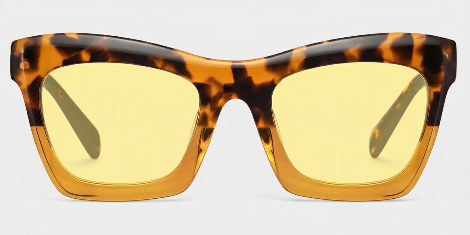 Benitez Square Tortoise Frame Glasses | Zeelool Optical0