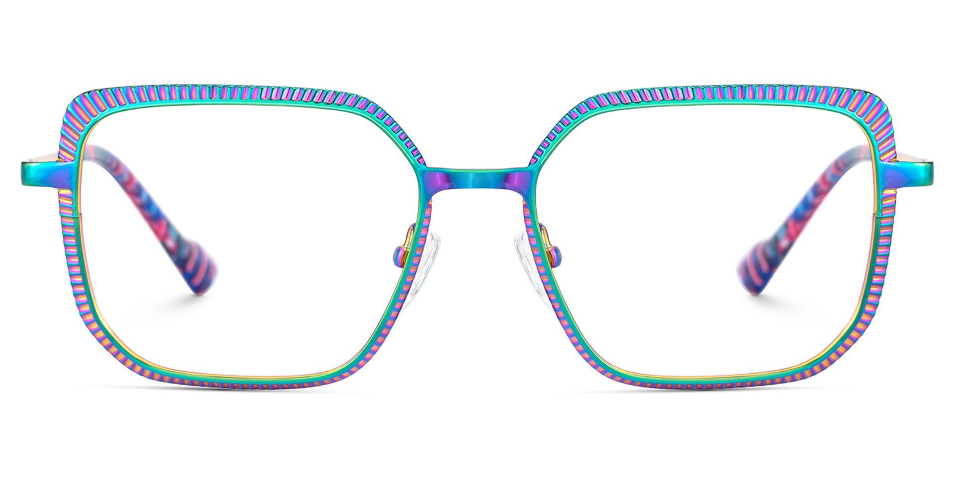 Vintage Metal Frame Glasses in Iridescent Color1