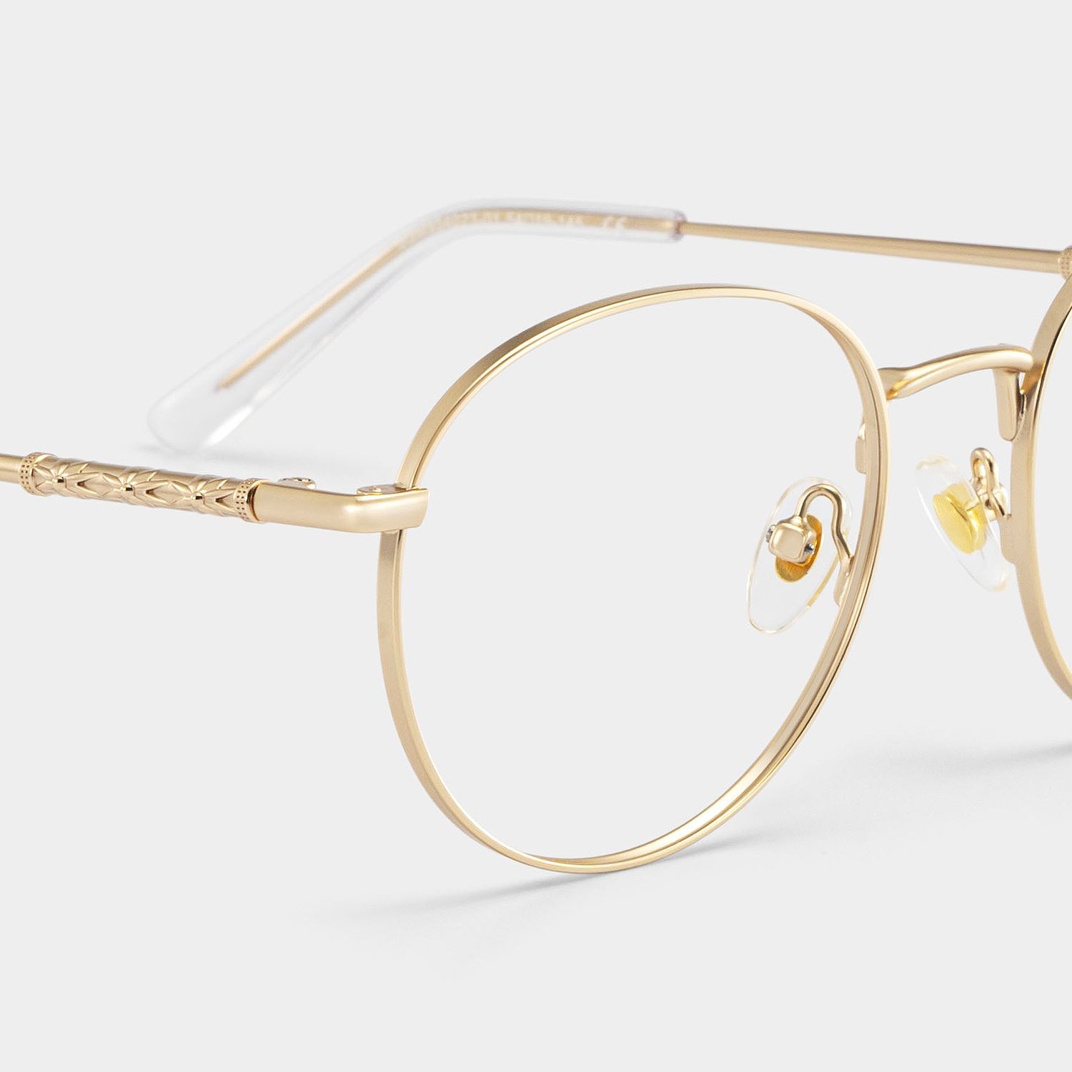 Ian Gold Frame Glasses with Round Frame Online | ZEELOOL5