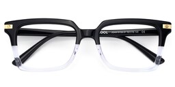 Langston Rectangle Black-Crystal Glasses2