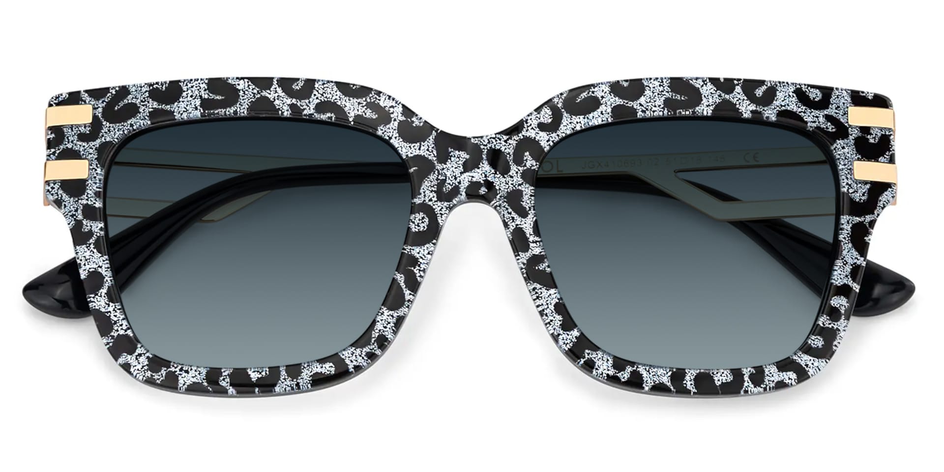 Square Cat-Eye Glasses With Gray Leopard1