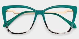 Awilda Cateye Green Glasses1