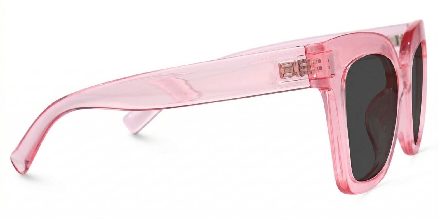 Malcolm Pink Translucent Glasses with Square Frames2