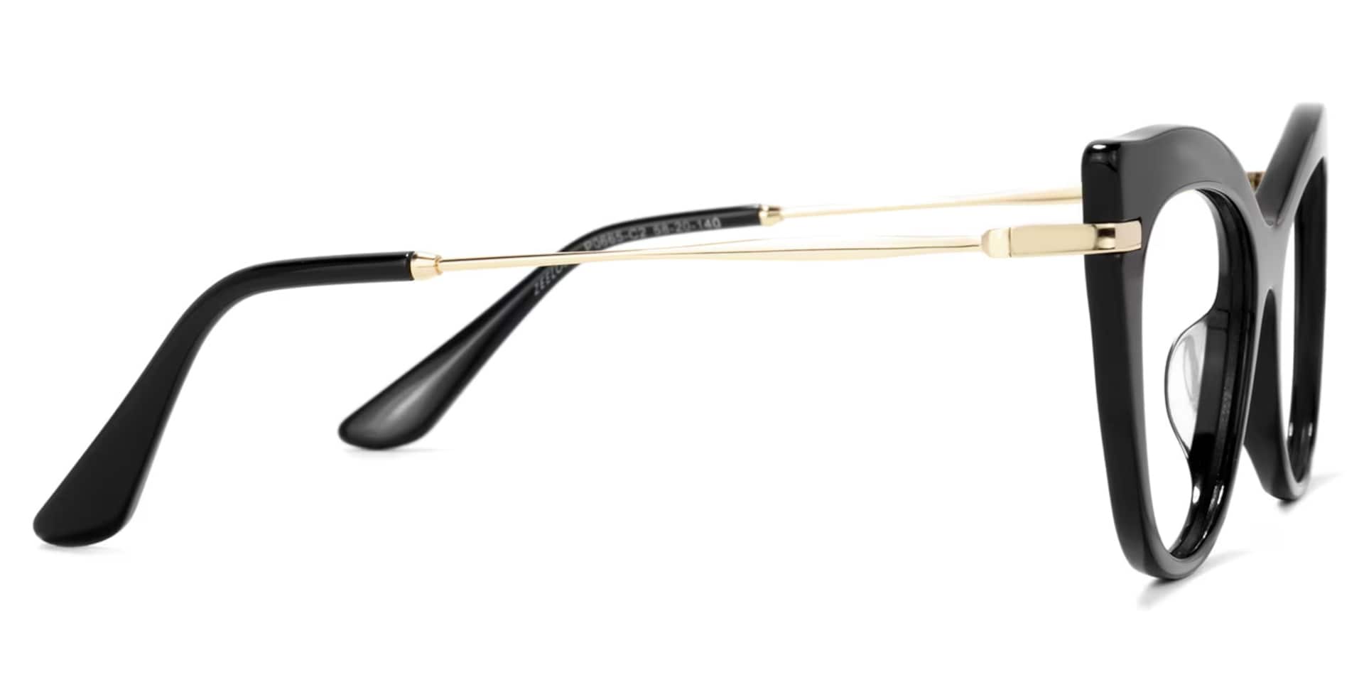 Indira Cat Eye Black Glasses | Zeelool Glasses3