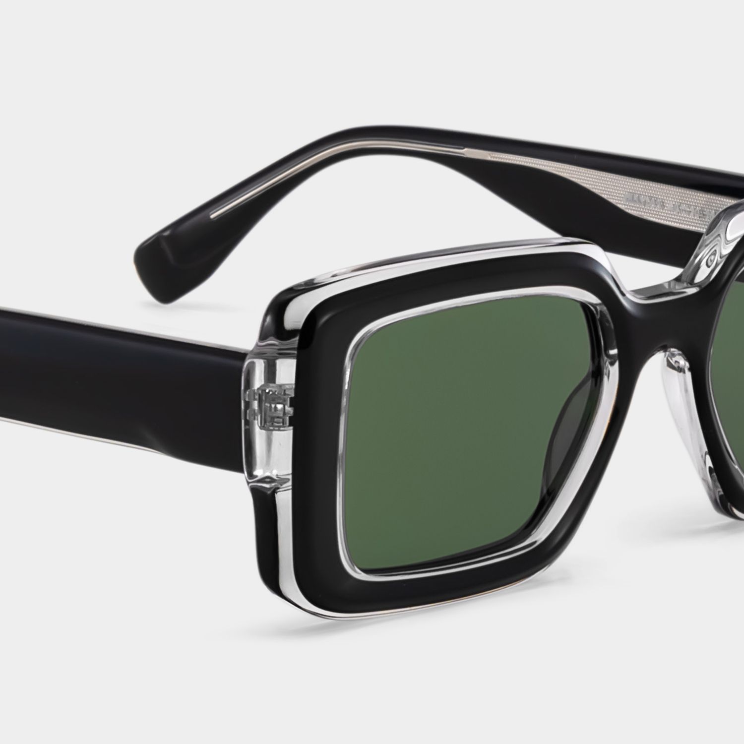 Eira Rectangle Black Frame Sunglasses Online Sale | ZEELOOL4
