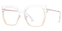 Quinn Geometric White Glasses1