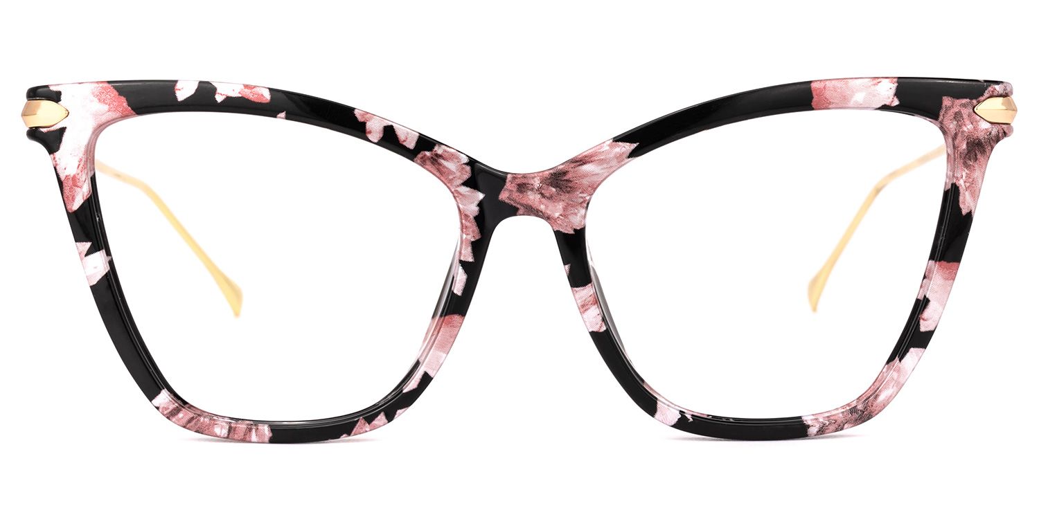 Hilary Butterfly Pink Floral Frame Eyeglasses | Zeelool0