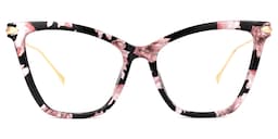 Hilary Butterfly Pink Floral Glasses0