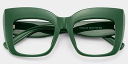 Alberta Cat Eye Green Glasses1