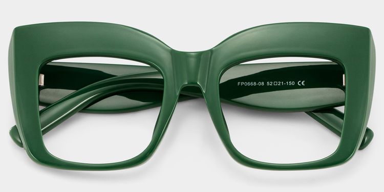 Alberta Cat Eye Green Glasses