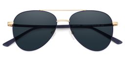 Paige Aviator Blue-Gold Sunglasses1
