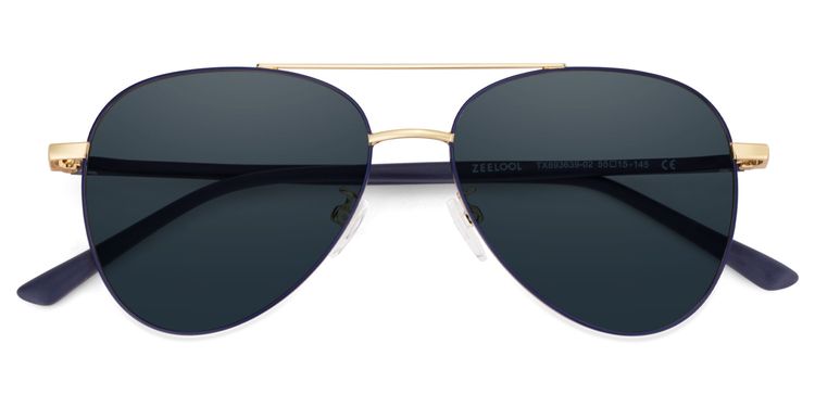 Paige Aviator Blue-Gold Sunglasses