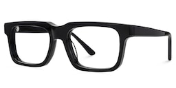 Larsen Rectangle Black Glasses2