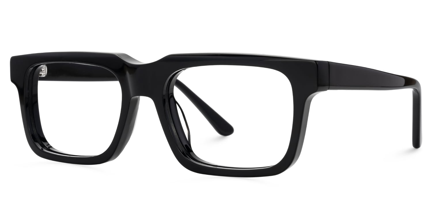 Larsen Rectangle Black Glasses
