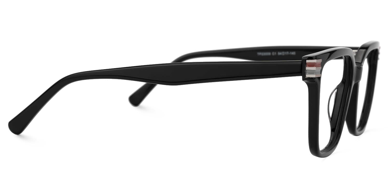 Rectangle Rucke Black Color Frame Glasses | Zeelool2