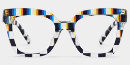 Malcolm Square Multicolor Geek Chic Glasses0
