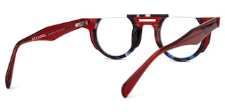 Mastin Round Red Glasses3