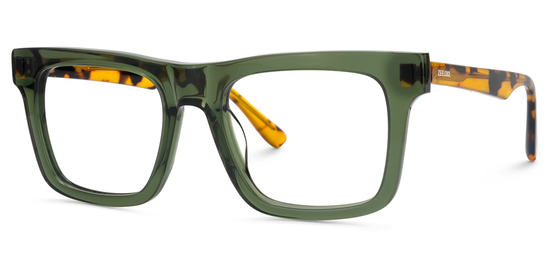 Square Green Eyeglasses Frames For Men | Zeelool3