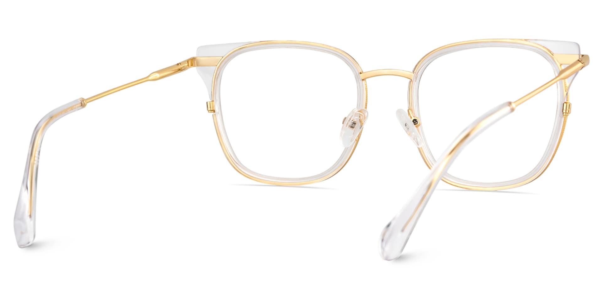 Cameron Eyeglasses in Square Crystal-gold Frame | Zeelool5