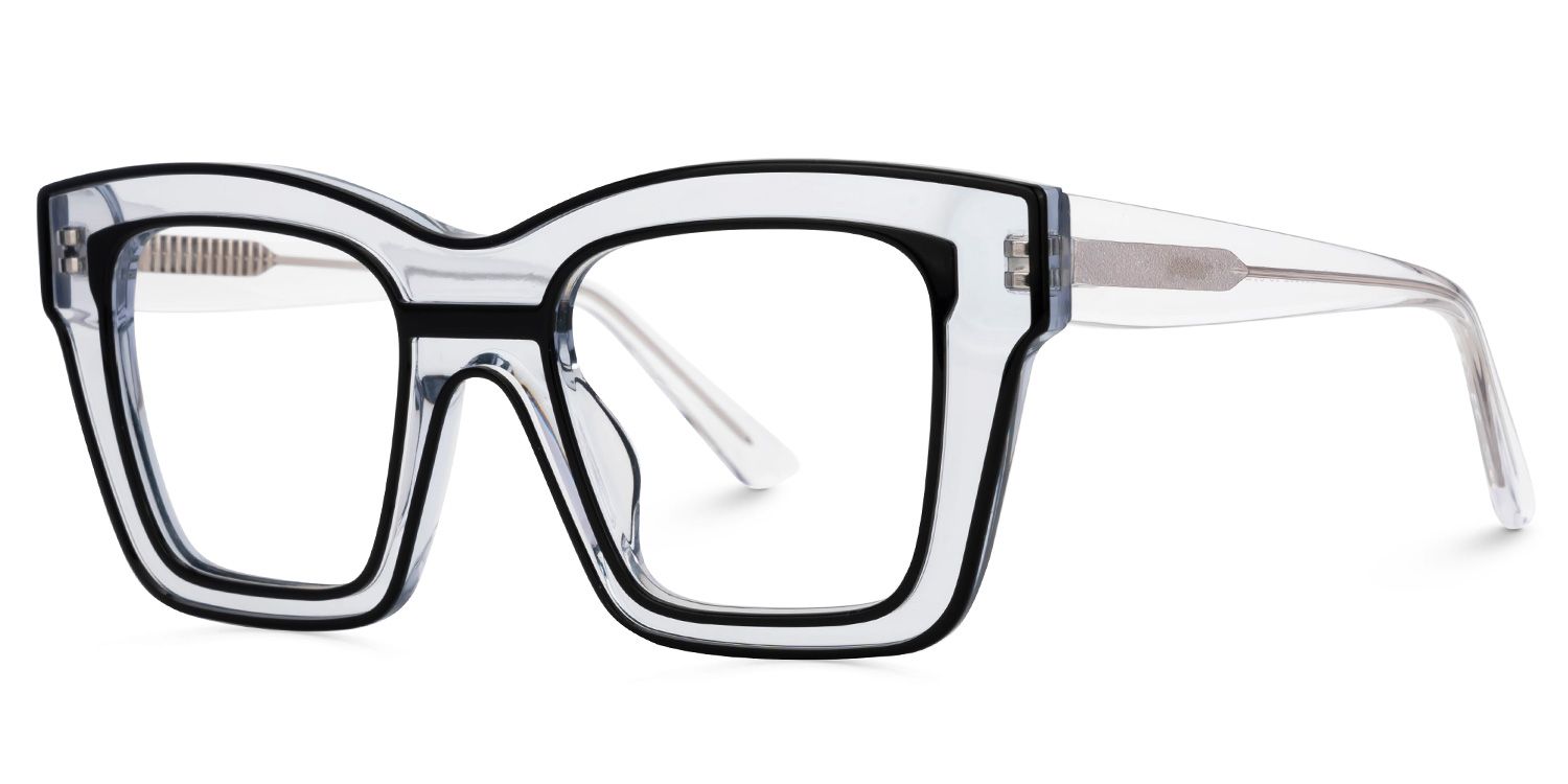 Legette Designer Eyeglasses in Square Black Frame1