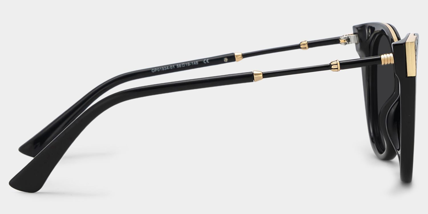 Dalton Cat Eye Black Sunglasses | Zeelool Glasses3