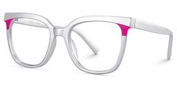 Dazzler Square Silver Pink Glasses3